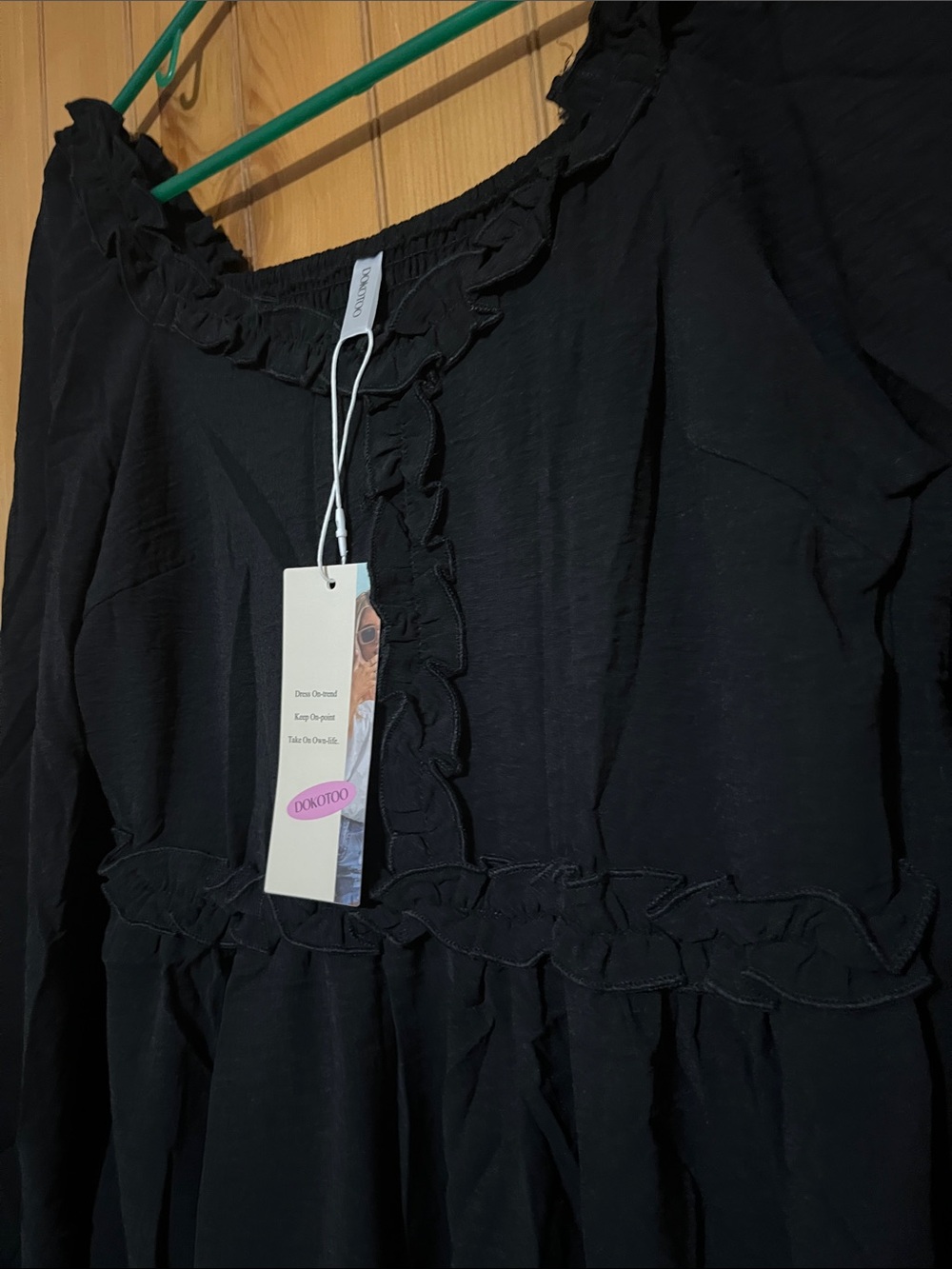 Dokotoo Empire Waist Ruffle Smocked Casual Mini Dress - Picture 10 of 10
